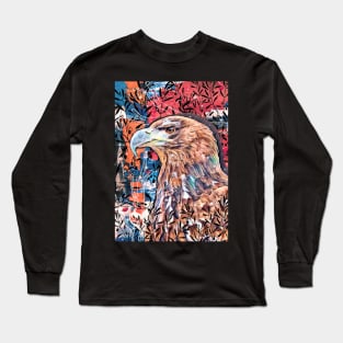 Mystical brown eagle sitting between twigs Long Sleeve T-Shirt